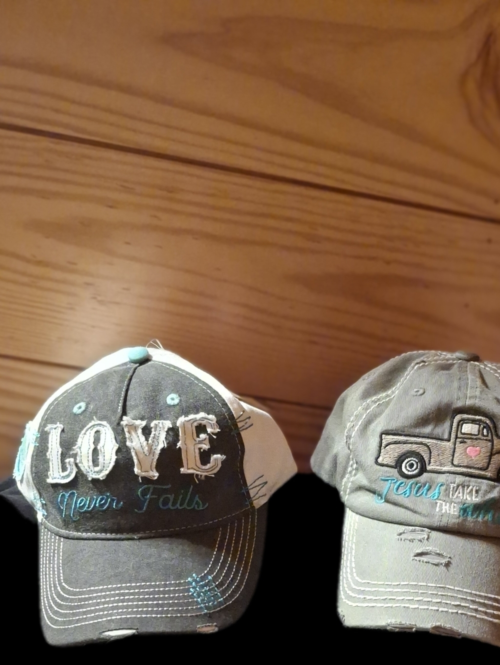 Embroidered 'LOVE Never Fails' And 'Jesus Take The Wheel' Ball Caps - Picture 7 of 16
